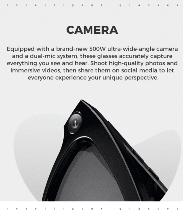Navid smart zonnebril met ingebouwde Full HD camera en Bluetooth audiofunctie