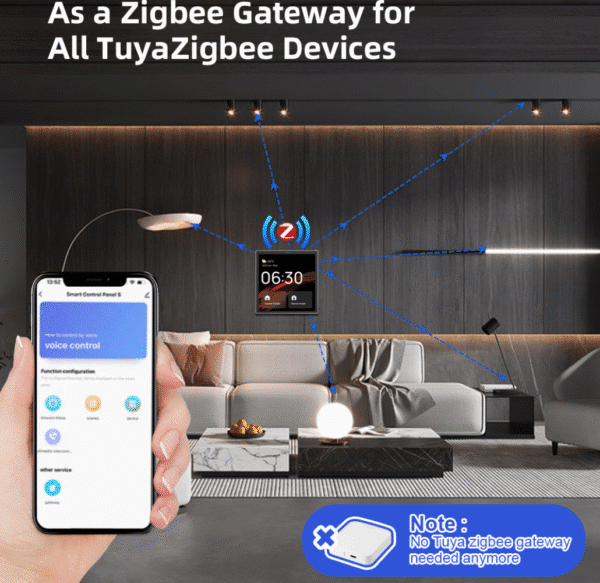 Navid WiFi Zigbee gateway met touchscreen bediening, Tuya app en Alexa ondersteuning