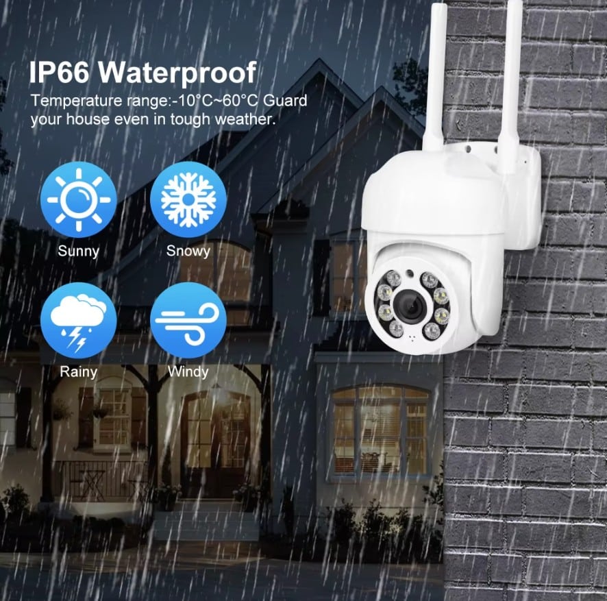 3MP TUYA WiFi PTZ Beveiligingscamera – AI Motion Tracking, Full-Color Nachtzicht & 2-Way Audio – Outdoor IP65 - Afbeelding 7