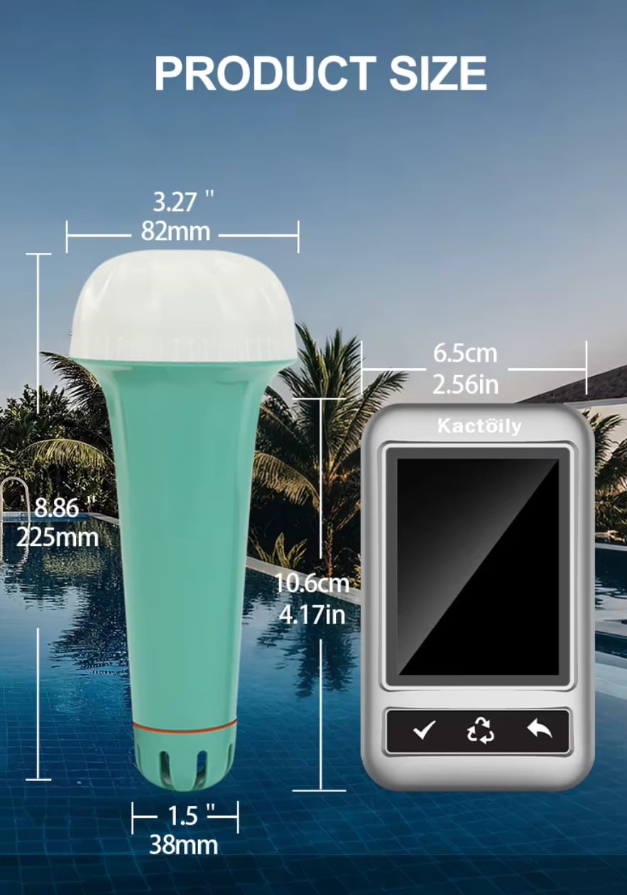 TUYA 7-in-1 Smart Swimming Pool Water Monitor – pH, ORP, TDS, EC, Chloor, Zout & Temperatuur - Afbeelding 5