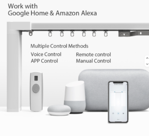 Slimme Elektrische Gordijnrail met WiFi & RF433 Motor – Tuya Smart Life